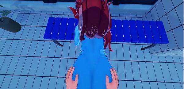  The mermaid Undyne gets POV fucked in the pool, creampie - Undertale Hentai.